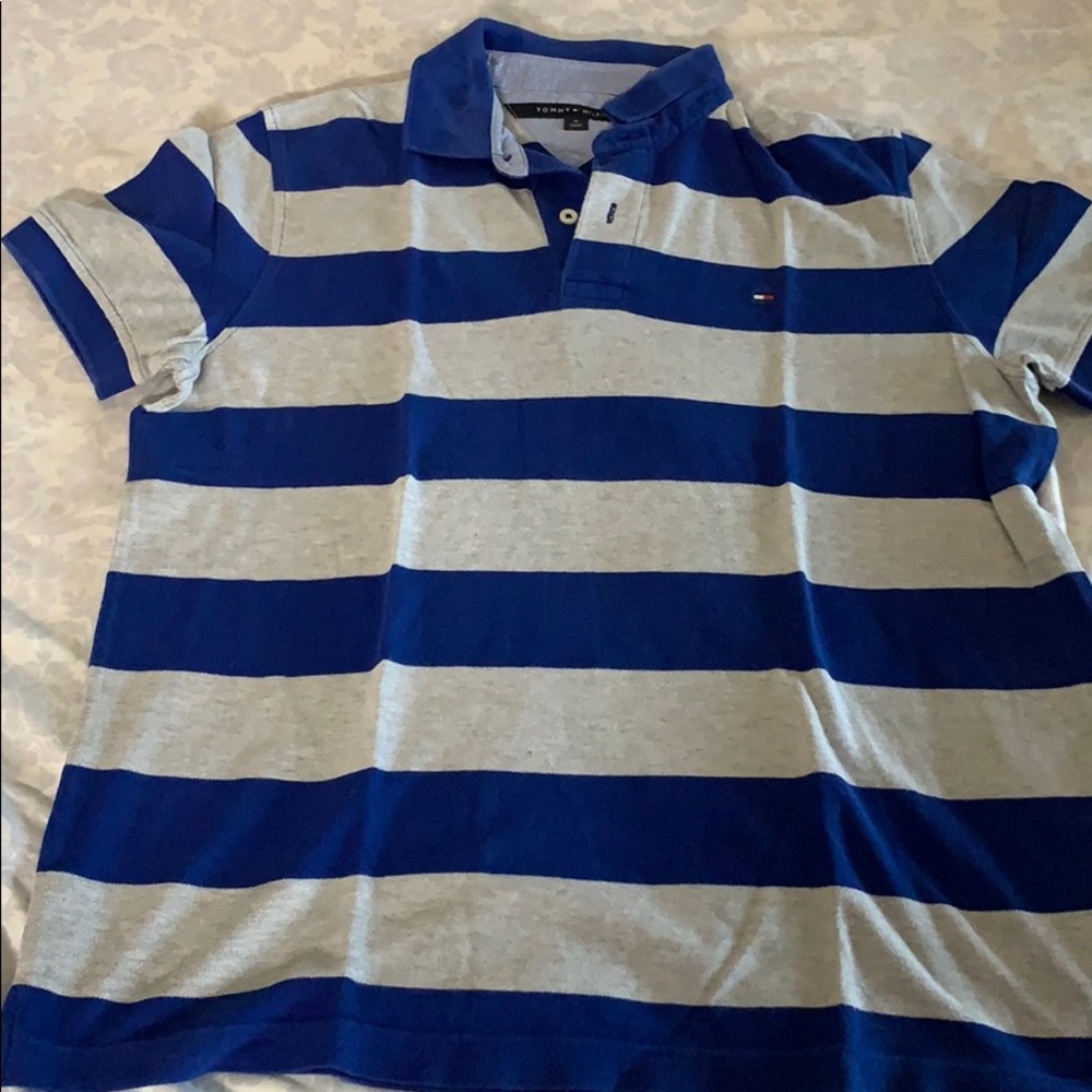 Amazing blue and white polo